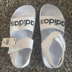 Adidas adilette sandals white womens size 8 NWT